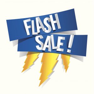 Flash Sale Design With Thunder vector illustration
